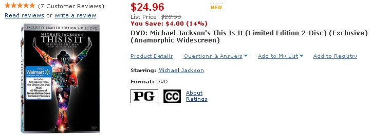 walmart  独家限量双碟DVD